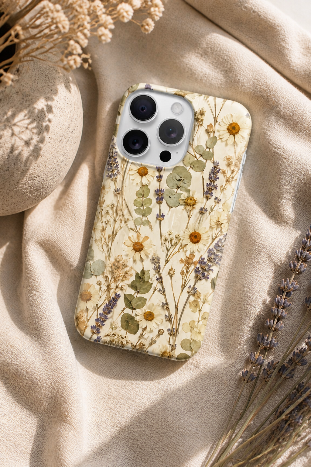 Pressed Flower Phone Case | Soft Botanical Aesthetic