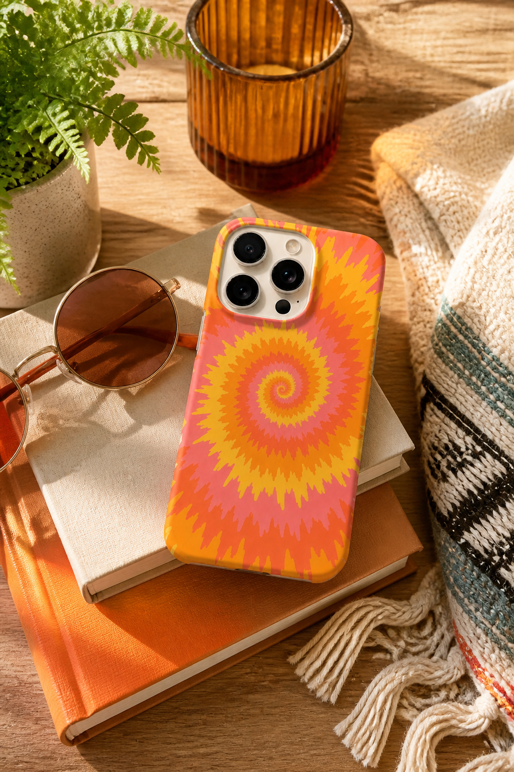 Retro 70s Sunset Tie Dye Phone Case