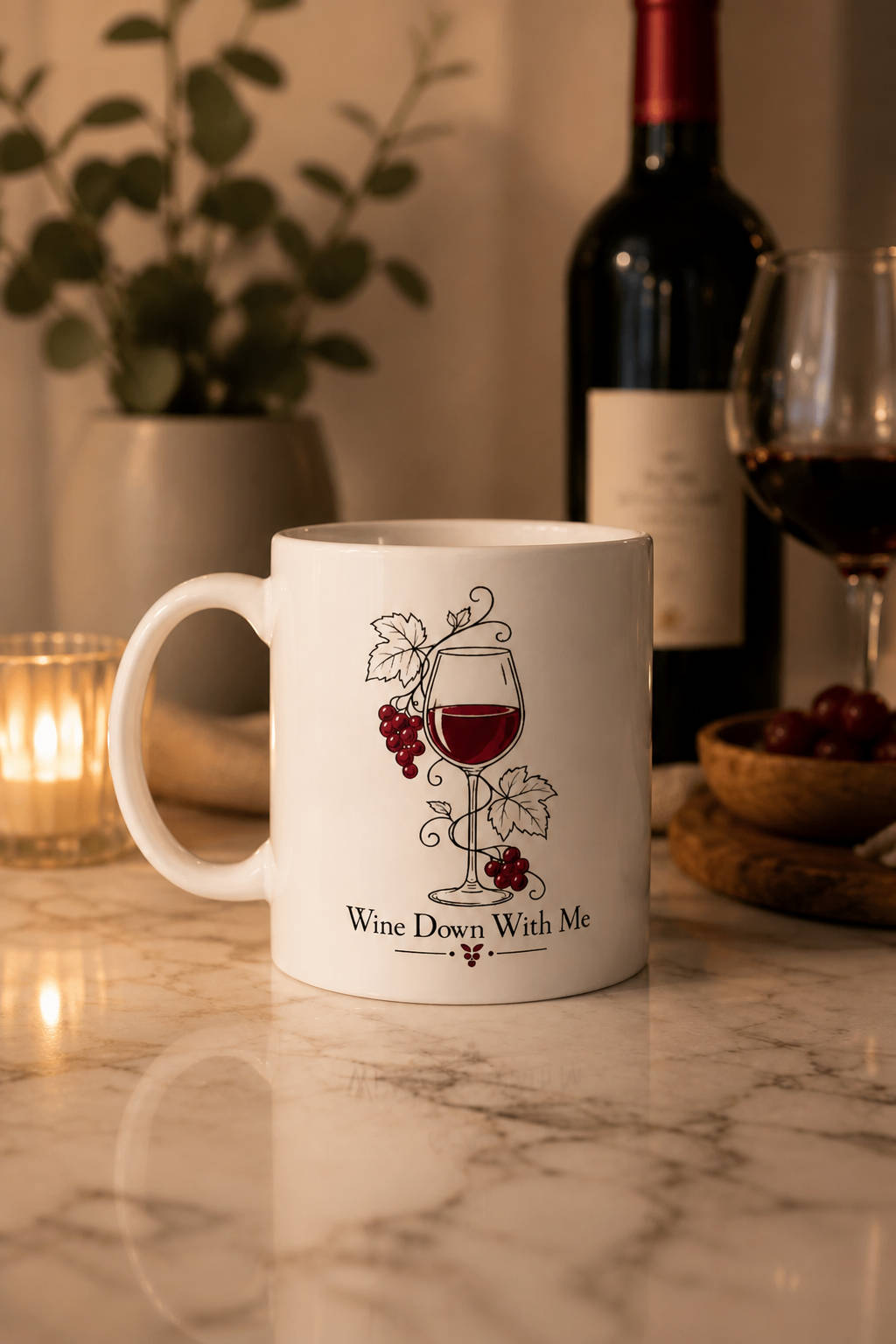 Wine Down With Me Ceramic Coffee Mug