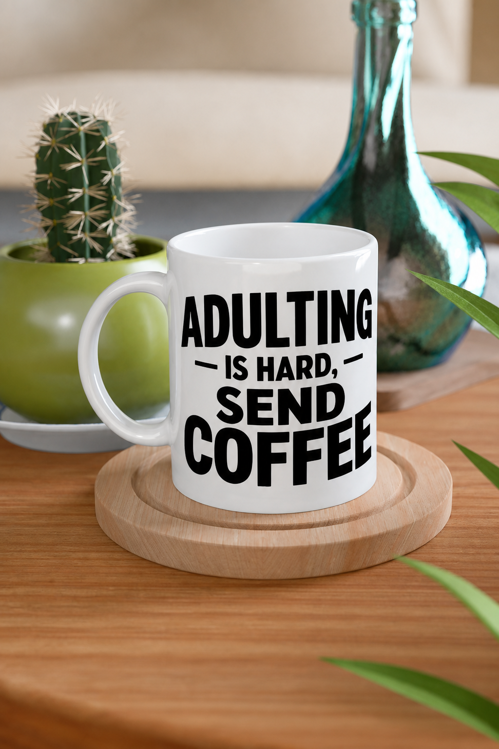 Relatable "Adulting Is Hard" Sarcastic Coffee Mug